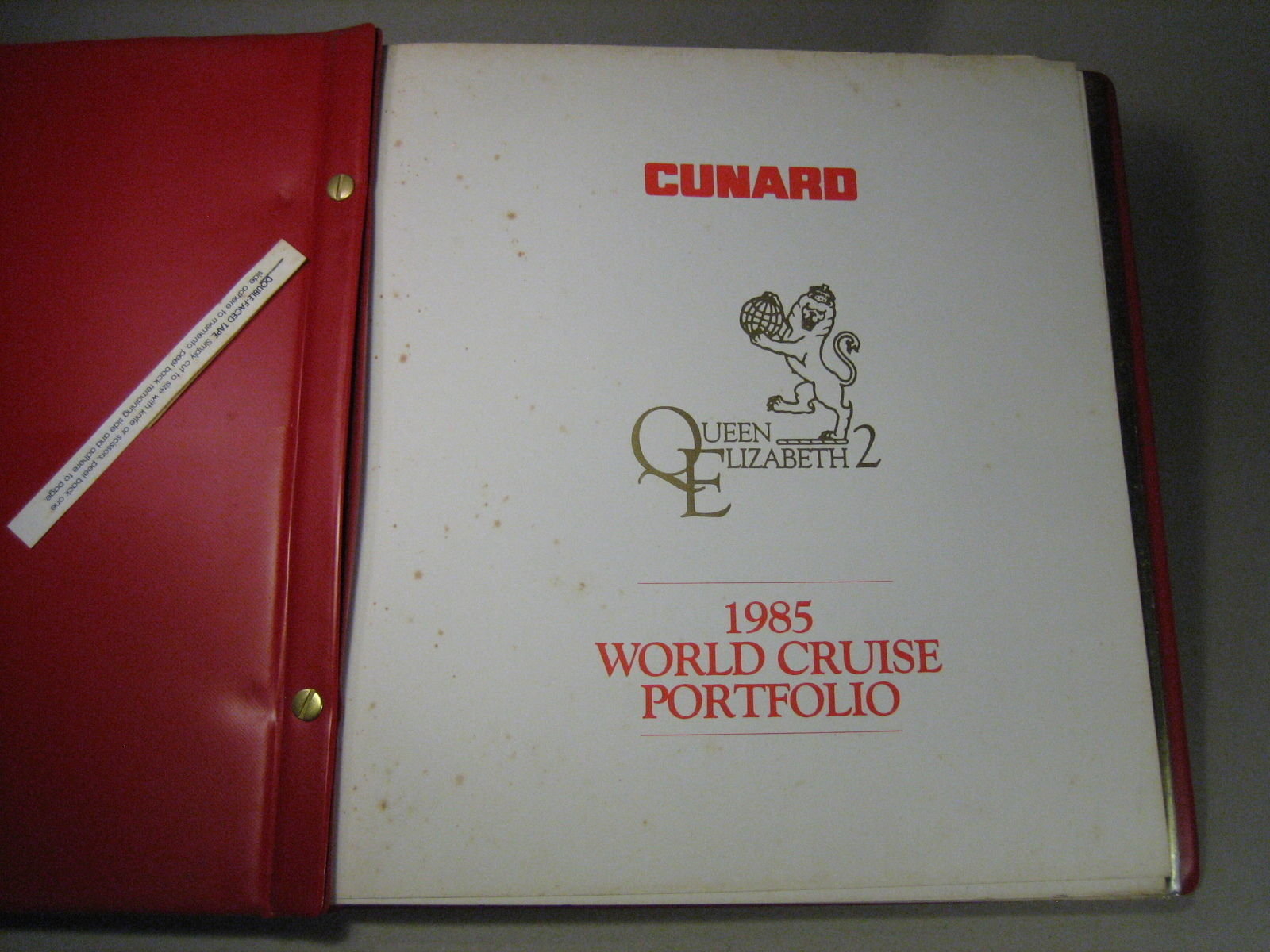 PB001 CUNARD QE2 1985 WORLD CRUISE PHOTO ALBUM