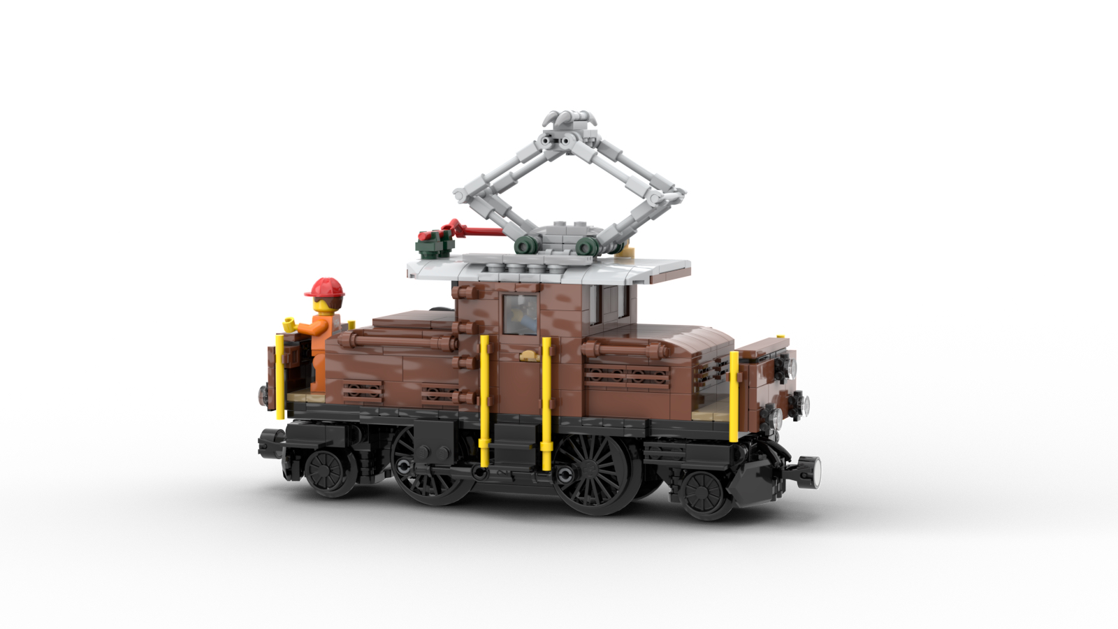 DL102-1 LEGO® MOC | RhB Gea 2/4 211 & Ge 2/4 212-213 | REDDISH BROWN