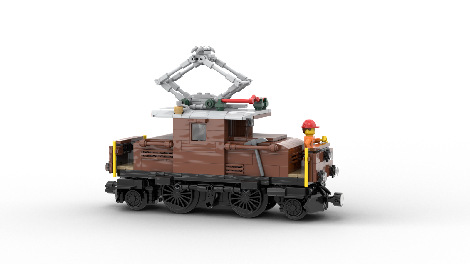 DL102-1 LEGO® MOC | RhB Gea 2/4 211 & Ge 2/4 212-213 | REDDISH BROWN