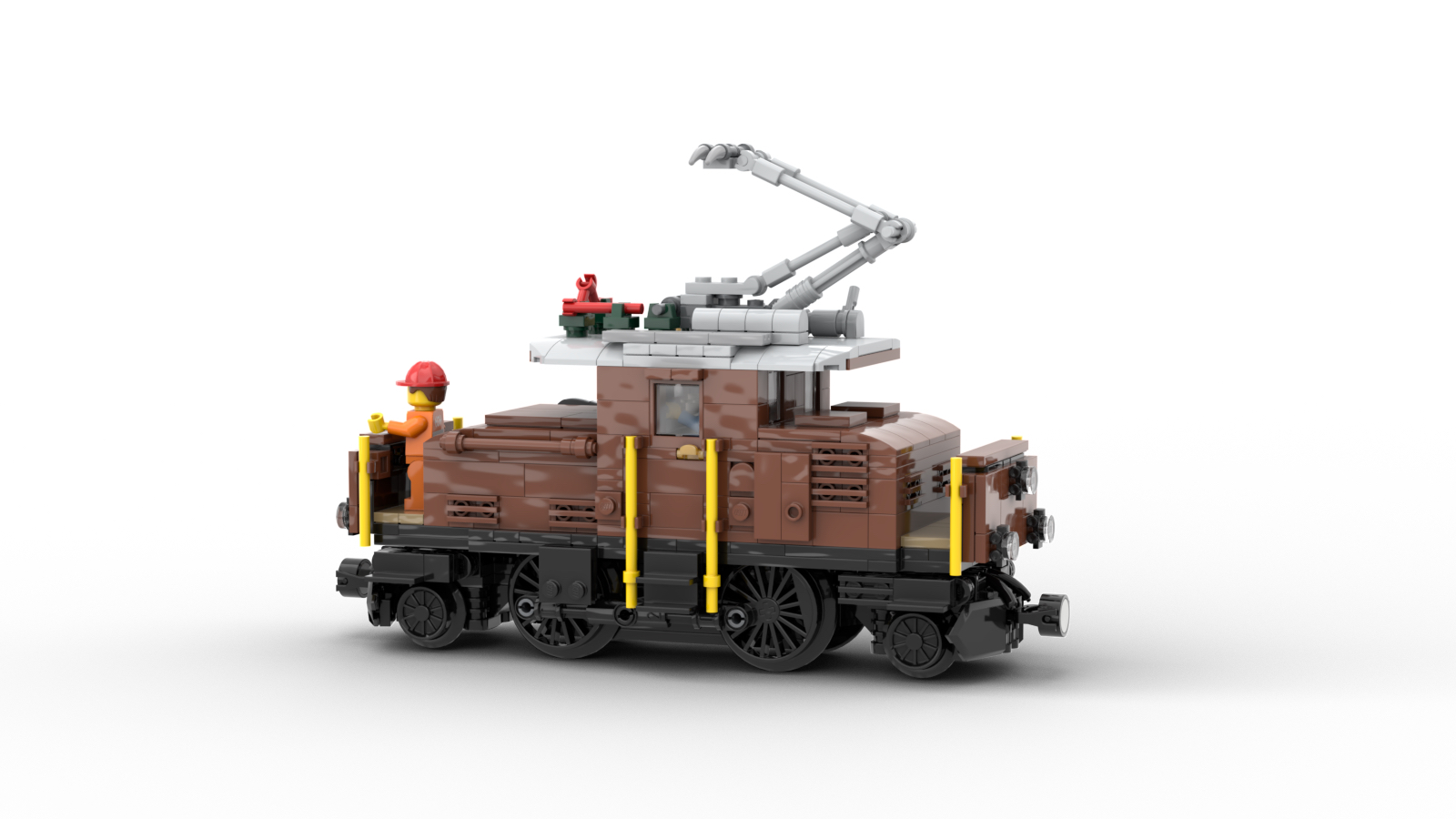 DL103-1 LEGO® MOC | RhB Gem 2/4 211 | REDDISH BROWN