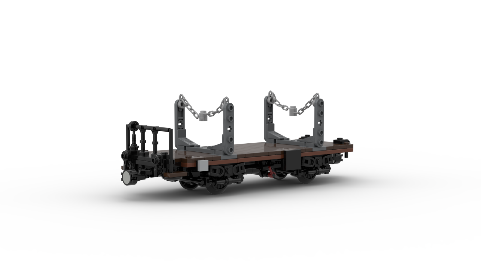 DL401-2 LEGO® MOC | RhB LUMBER WAGON WITHOUT LOAD