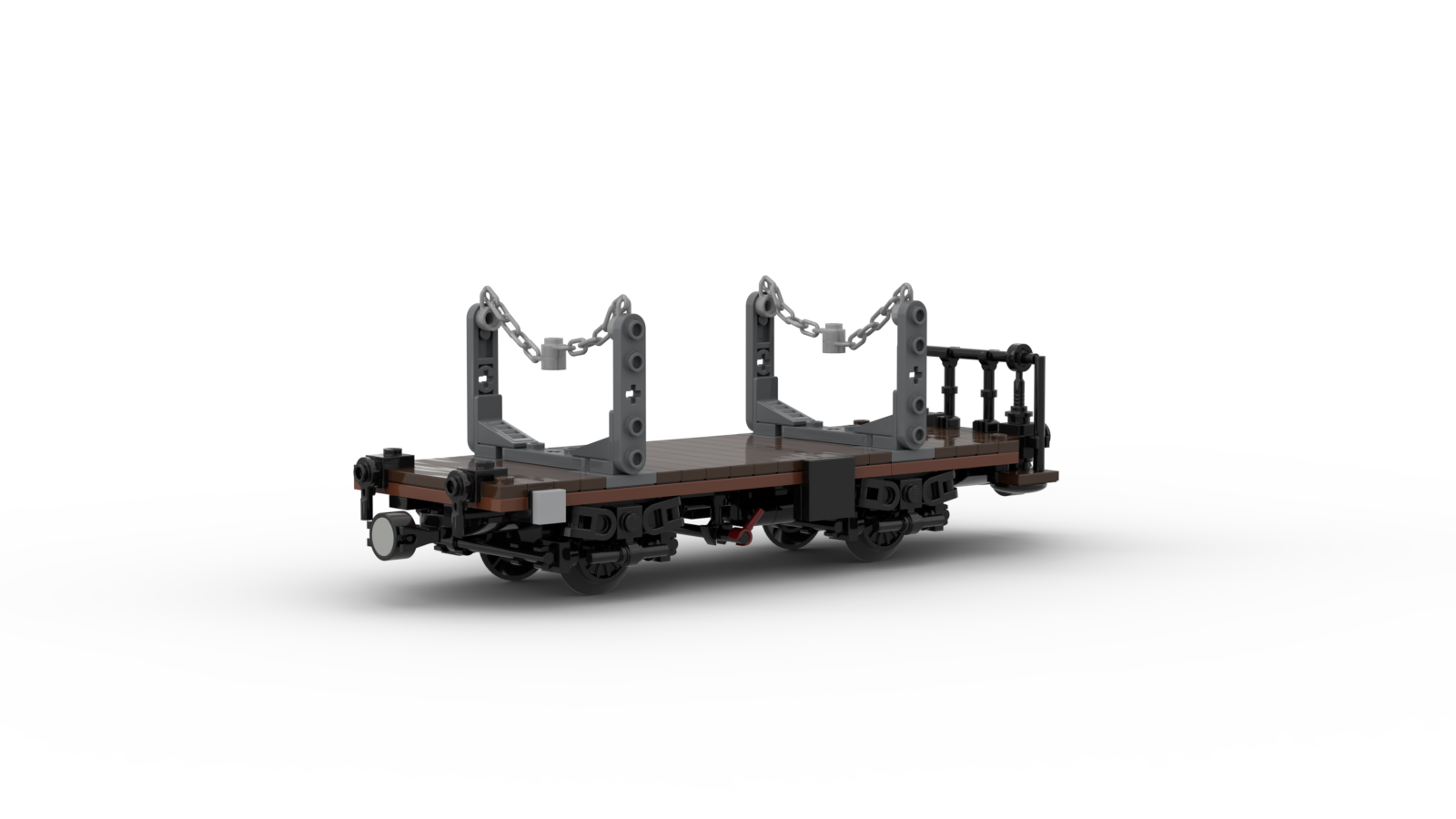 DL401-2 LEGO® MOC | RhB LUMBER WAGON WITHOUT LOAD