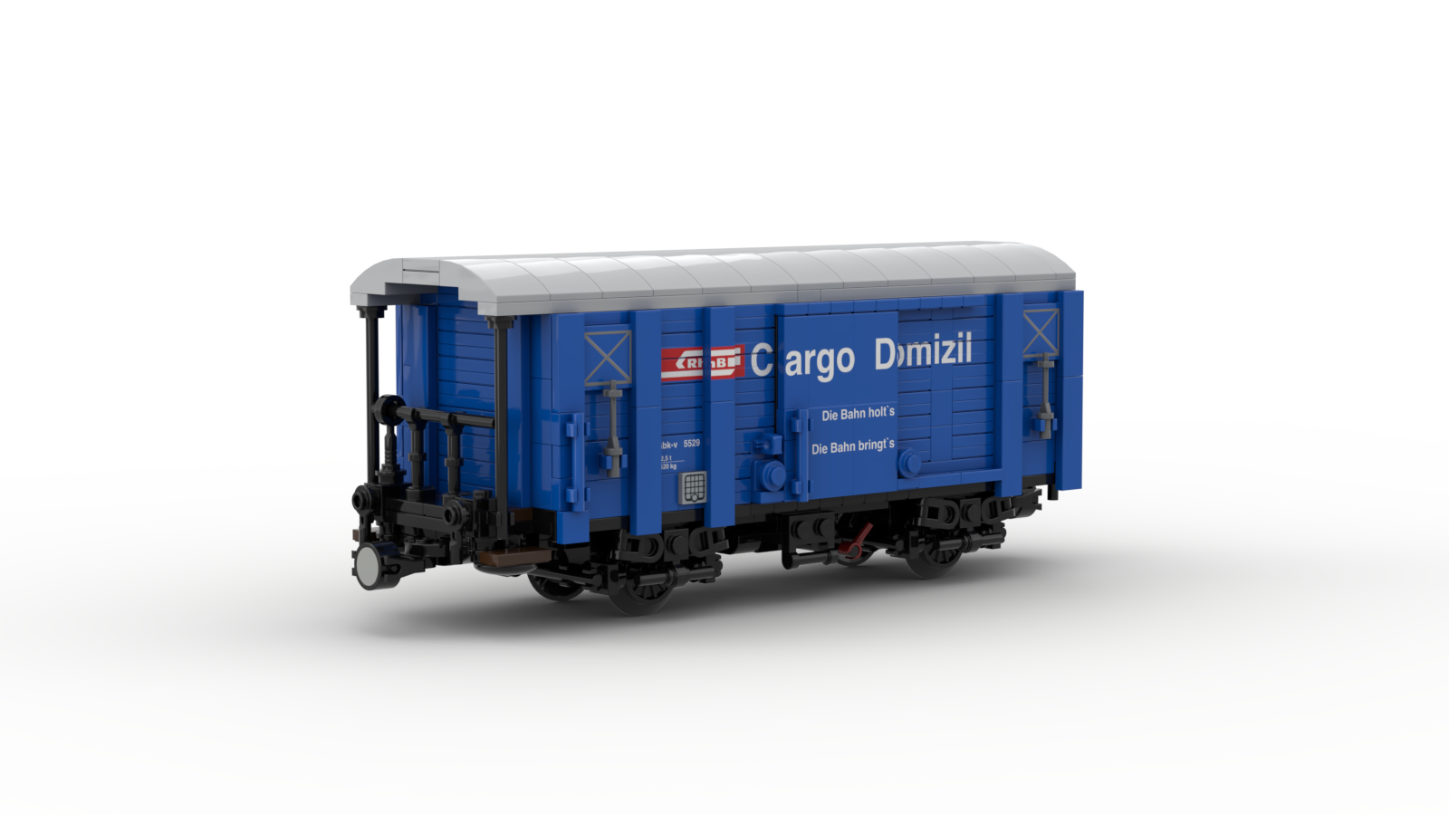 DL409-3 LEGO® MOC | RhB Gbk-v | BLUE | CARGO DOMIZIL