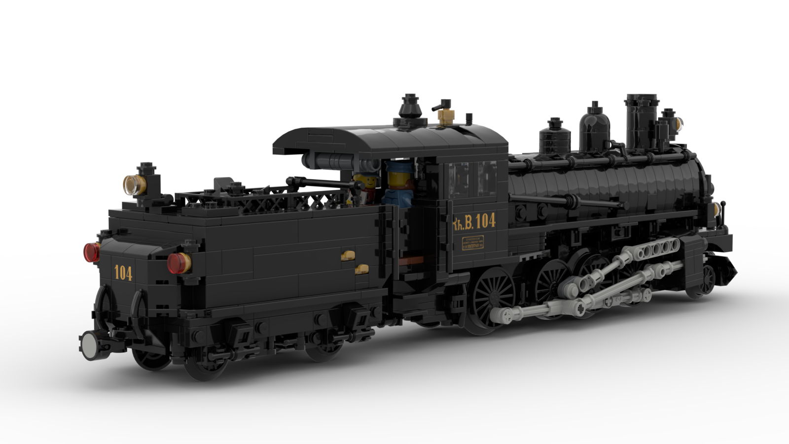 DL001-1 LEGO® MOC | RhB G 4/5 104 | BLACK