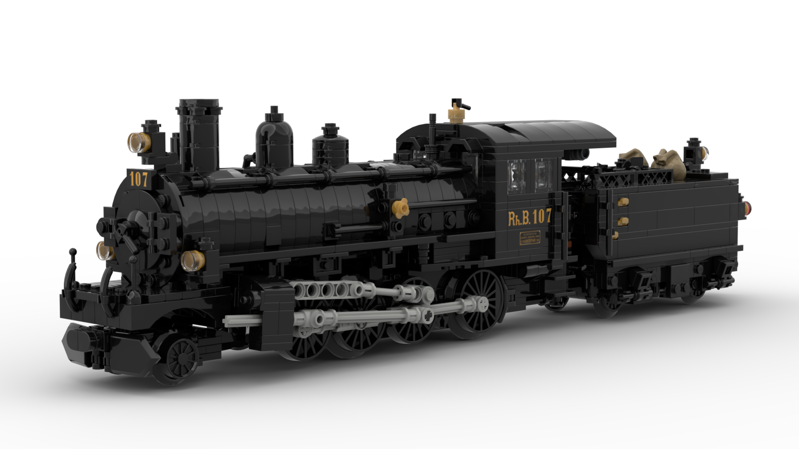 DL002-1 LEGO® MOC | RhB G 4/5 107-108 | BLACK