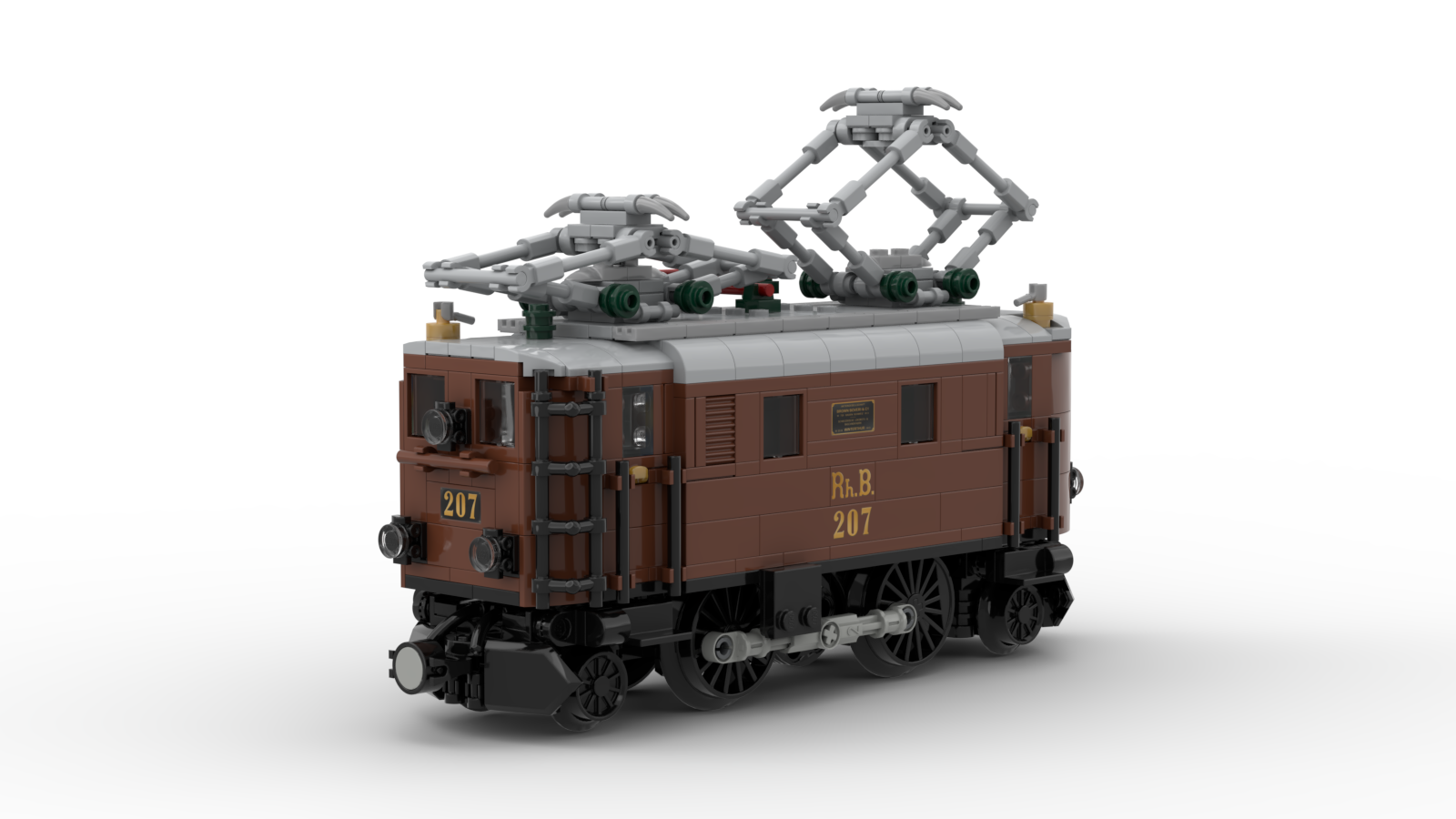 DL101-2 LEGO® MOC | RhB Ge 2/4 201-204, 206-207 | REDDISH BROWN