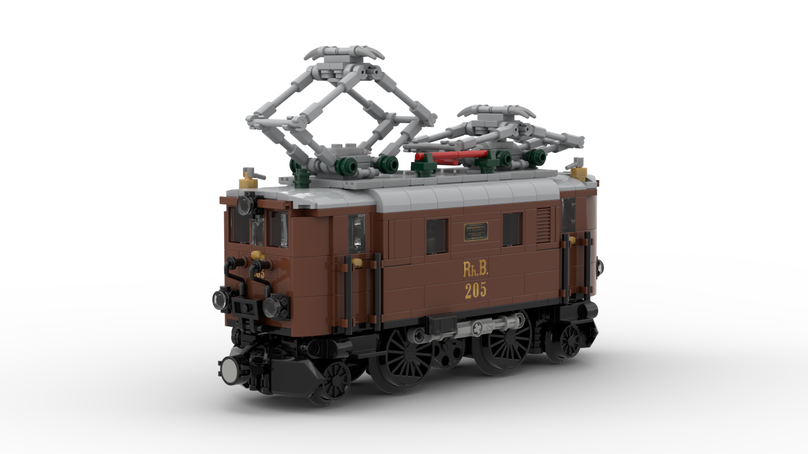 DL101-3 LEGO® MOC | RhB Ge 2/4 205 | REDDISH BROWN