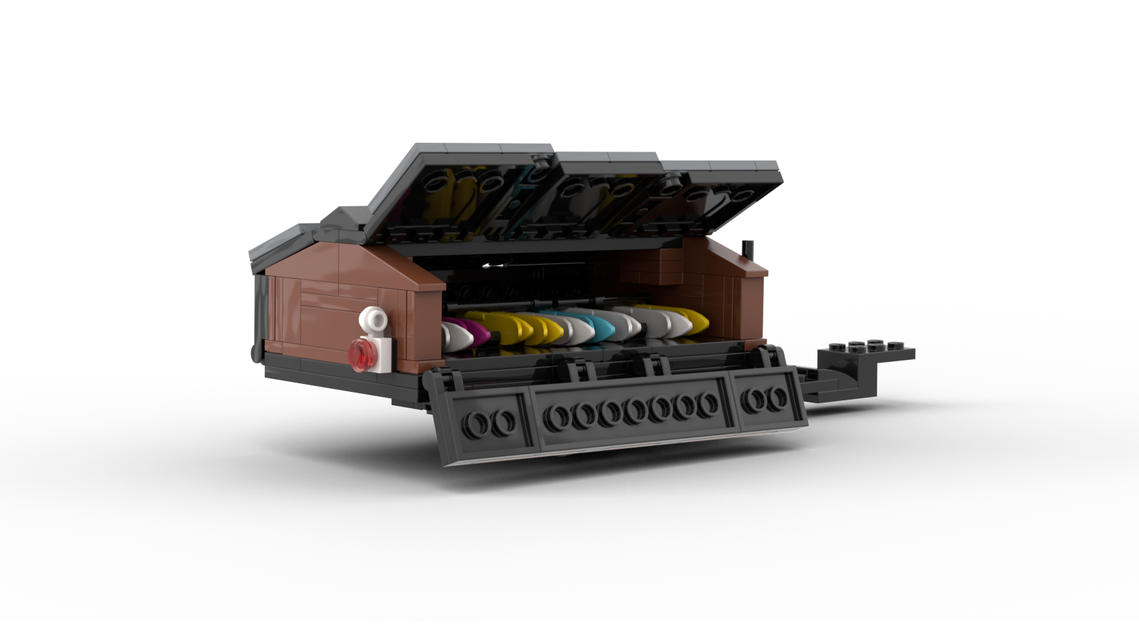 DL152-2 LEGO® MOC | SBB RAe 4/8 1021 | SKI TRAILER | REDDISH BROWN